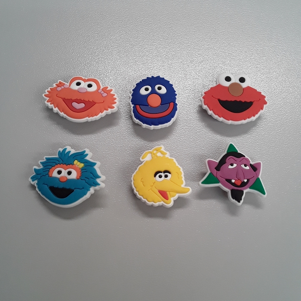 6 New Sesame Street Croc Jibbitz Charms Lot